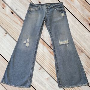 American Eagle Distressed Flare Jeans Sz 12